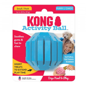 KONG Puppy Activity Ball rotaļlieta kucēniem S Blue