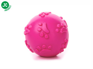 JK suņu rotaļlieta TPR bumba ar pīkstuli Pink 6cm
