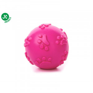 JK suņu rotaļlieta TPR bumba ar pīkstuli Pink 6cm