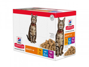 Hills Cat konservi kaķiem MIX Vista, zivis, liellops 85g