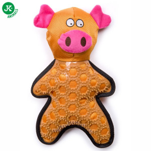 JK suņu rotaļlieta ar pīkstuli Orange Pig 29cm