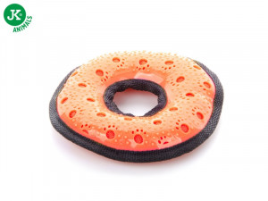 JK suņu rotaļlieta ar pīkstuli Orange Donut 16cm