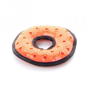 JK suņu rotaļlieta ar pīkstuli ORANGE DONUT 16cm
