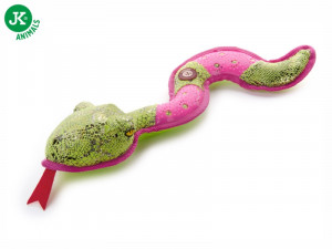 JK suņu rotaļlieta ar pīkstuli Pink Snake 40cm