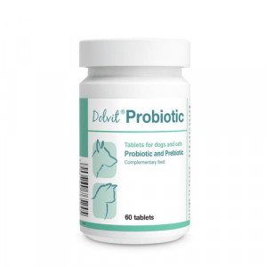 DOLVIT Probiotic Dog Cat papildbarība suņiem kaķiem Probiotiki, prebiotiki N60