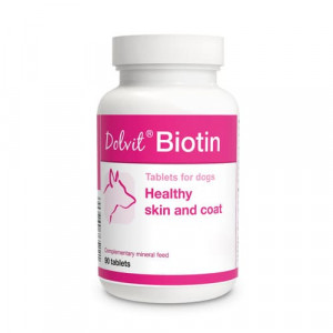 DOLVIT Biotin Dog papildbarība suņiem Veselīga āda un spalva N90