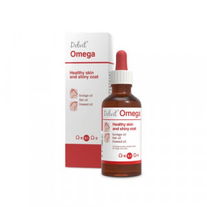 DOLVIT Omega Dog Cat papildbarība suņiem kaķiem Veselīga āda un spalva Omega 50ml