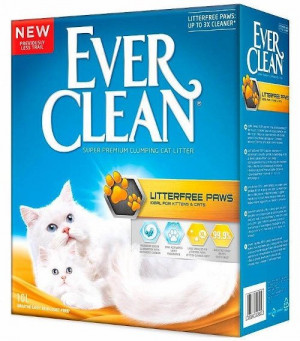 EverClean Litterfree Paws cementējošās smiltis kaķu tualetēm 10L