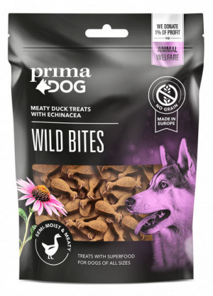 PrimaDog Wild Bites gardums suņiem Pīle 150g