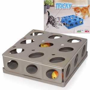Interaktīva rotaļlieta kaķiem ar bumbām Tricky 24x24x8 cm