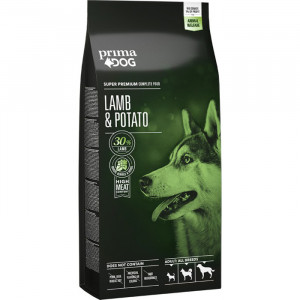 PrimaDog Adult Lamb Potato sausā suņu barība Jērs, kartupeļi 12kg