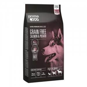 PrimaDog Adult Salmon Potato bezgraudu sausā suņu barība Lasis ar kartupeļiem 10kg