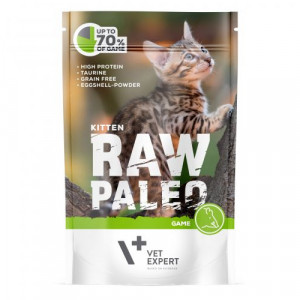 Raw Paleo KITTEN Game konservi kaķēniem Medījums 100g