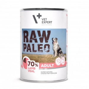 Raw Paleo Dog Adult konservi suņiem Jērs, teļš 400g