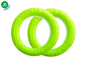 JK suņu rotaļlieta Magic Ring Puller XL Green 27cm x2
