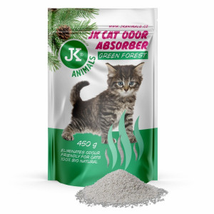 JK Absorber granulas kaķu tualetes dezinfekcijai, smaku likvidēšanai Forest 450g