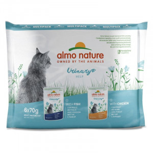 Almo Nature Cat Holistic URINARY kaķu konservi Zivis, Vista Multipack 6x70g