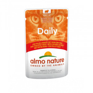 Almo Nature Cat DAILY Chicken & Beef kaķu konservi Vista, liellops 70g