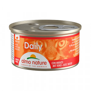 Almo Nature Cat DAILY Chunks Beef kaķu konservi Liellopa gabaliņi 85g