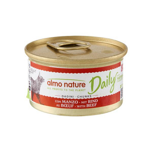 Almo Nature Cat DAILY Chunks Beef kaķu konservi Liellopa gabaliņi 85g
