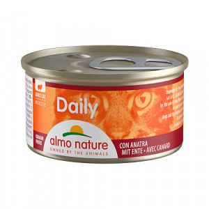 Almo Nature Cat DAILY Mousse Duck kaķu konservi pastēte Pīle 85g