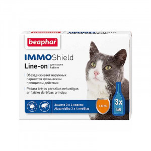BEAPHAR IMMO SHIELD CAT 1ML pilieni pret parazītiem kaķiem N3
