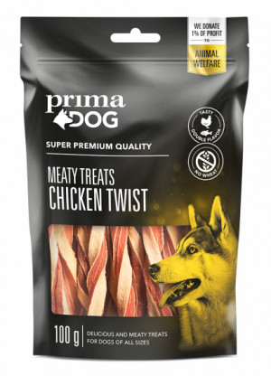 PrimaDog Meaty Twist gardums suņiem Kociņi ar vistu un mencu 14cm 100g