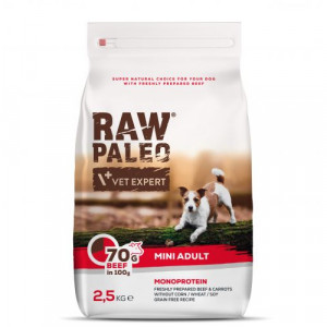 Raw Paleo Monoprotein MINI sausā suņu barība Liellops 2.5kg