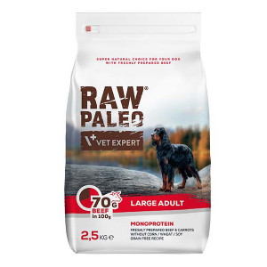 Raw Paleo Monoprotein LARGE sausā suņu barība Liellops 2.5kg