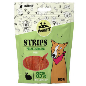 MR.BANDIT STRIPS SLIM gardums suņiem Truša gaļas strēmeles plānās 500g