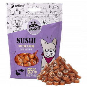 MR.BANDIT SUSHI DUCK gardums suņiem Rullī&scaron;i ar pīli un zivīm 500g