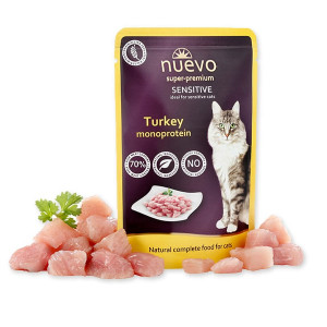 Nuevo Cat Sensitive konservi kaķiem Tītars 85g