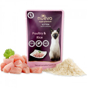 Nuevo Cat KITTEN konservi kaķēniem Vista, rīsi 85g