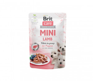 Brit Care Mini PUPPY konservi kucēniem Jērs mērcē 85g