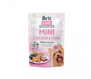 Brit Care Mini konservi suņiem Vista, tuncis mērcē 85g (D.T.06.10.2023.)