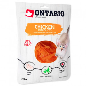 Ontario Cat Mini Slices gardums kaķiem Vistas gaļa 50g