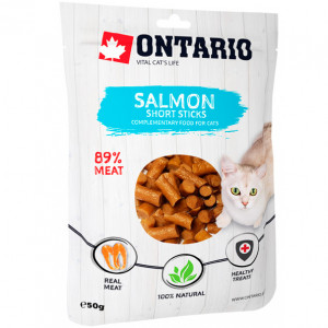 Ontario Cat Mini Sticks gardums kaķiem Lasis 50g