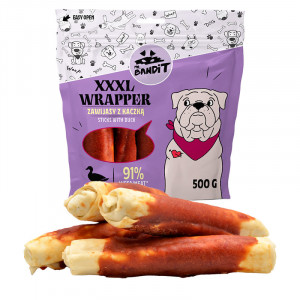 MR.BANDIT WRAPPER XXXL gardums suņiem Tītas pīles nūjiņas 20cm 5gb 500g