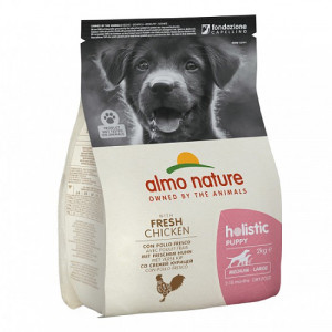 Almo Nature Holistic PUPPY sausā kucēnu barība M/L Vista 2kg