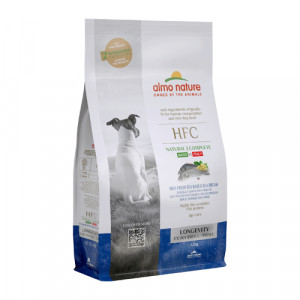 Almo Nature HFC Longevity Sea Bass sausā barība suņiem XS/S Jūras asaris 1.2kg