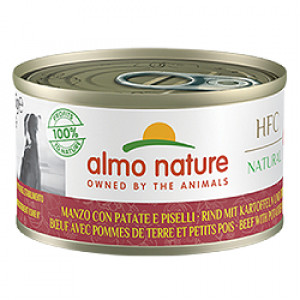 Almo Nature HFC Natural Beef & Potatoes Peas konservi suiņiem Vista, kartupeļi, zirņi 95g