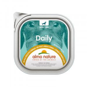 Almo Nature Daily Dog Chicken, Ham & Cheese konservi suņiem Vista, šķiņķis, siers 300g