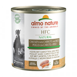 Almo Nature HFC Cuisine Chicken Carrots & Rice konservi suiņiem Vista, burkāni, rīsi 280g