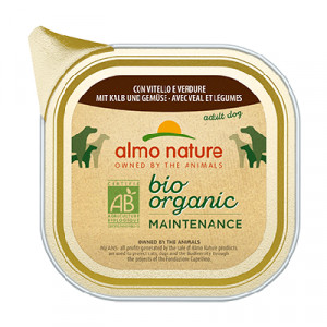 Almo Nature Bio Organic Veal Vegetables konservi suņiem Teļa gaļa, dārzeņi 100g