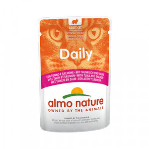 Almo Nature Cat DAILY Tuna & Salmon konservi kaķiem Tuncis, lasis 70g