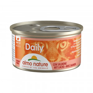 Almo Nature Cat DAILY Mousse Salmon konservi kaķiem pastēte Lasis 85g