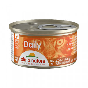 Almo Nature Cat DAILY Chunks Turkey & Duck konservi kaķiem gabaliņi Tītars, pīle 85g