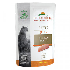 Almo Nature Cat HFC Jelly Chicken konservi kaķiem želeja ar Vistu 55g