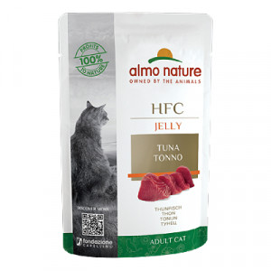 Almo Nature Cat HFC Jelly Tuna konservi kaķiem želeja ar Tunci 55g