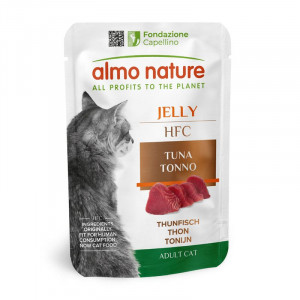 Almo Nature Cat HFC Jelly Tuna konservi kaķiem želeja ar Tunci 55g